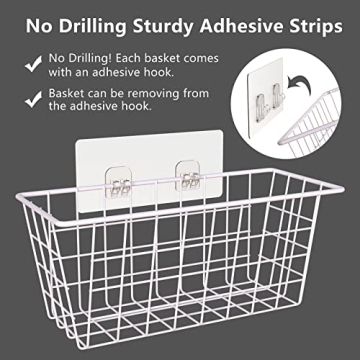 MaraFansie Adhesive Wall Baskets for Home Organization