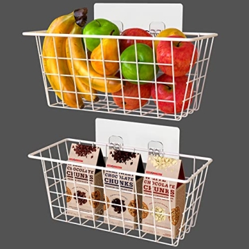 MaraFansie Adhesive Wall Baskets for Home Organization