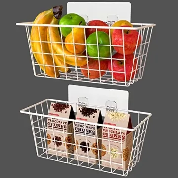 MaraFansie Adhesive Wall Baskets for Home Organization