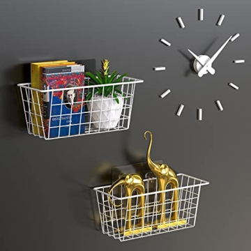 MaraFansie Adhesive Wall Baskets for Home Organization
