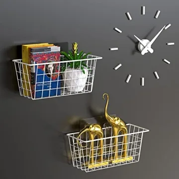 MaraFansie Adhesive Wall Baskets for Home Organization