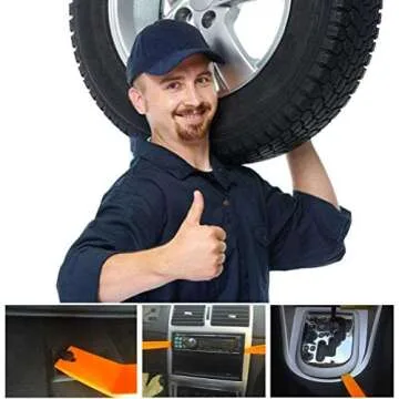 AXELECT 5PCS Auto Trim Removal Tool, Car Dash Panel Removal Tools Kit, No-Scratch Pry Tools Automotive Window Trim Molding Fastener Remover