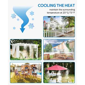 HOMENOTE Misting Cooling System for Patios and Gardens