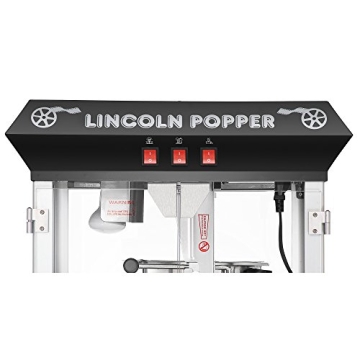 Lincoln Popcorn Machine with Cart for Parties and Home Use
