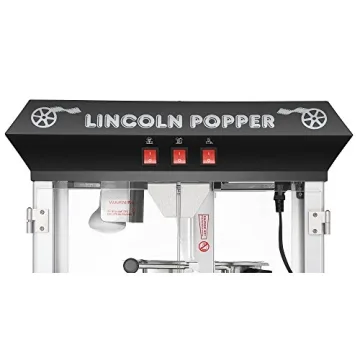 Lincoln Popcorn Machine with Cart for Parties and Home Use