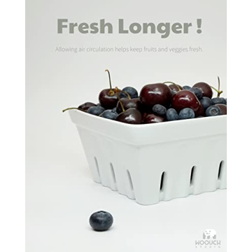 Ceramic Berry Basket for Fresh Fruits and Kitchen Style