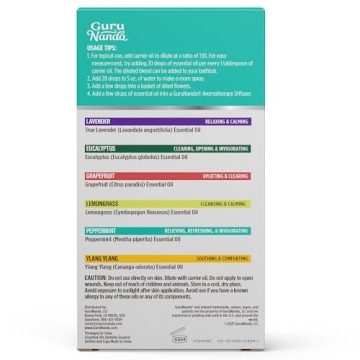 GuruNanda Essential Oils Set 100% Pure Aromatherapy Gift