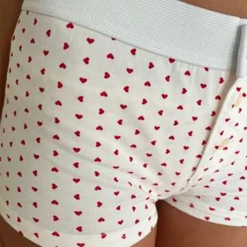 NUFIWI Women Lounge Shorts Button Floral Print Y2k Low Rise Sexy Micro Shorts Slim Fit Pajama Bottoms Cute Sleep Shorts(Buttons Hearts,M)