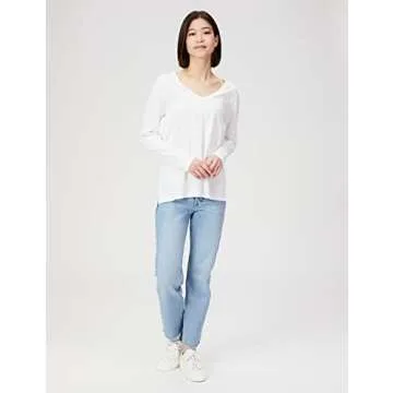 Goodthreads Women's Washed Jersey Cotton Long-Sleeve Tee