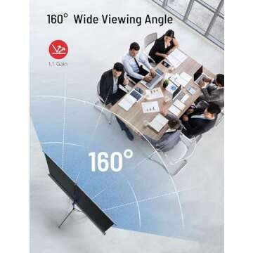 HYZ 100" Projector Screen - 4K HD, Easy Setup, and Carry Bag