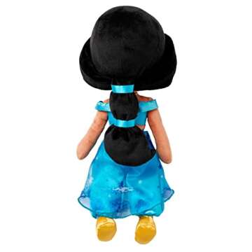 Disney Store Official Princess Plush Doll (Jasmine from Aladdin) Medium 14 Inches, Princess Dolls with Embroidered Features, Plush Toys, Princess Toys for Girls