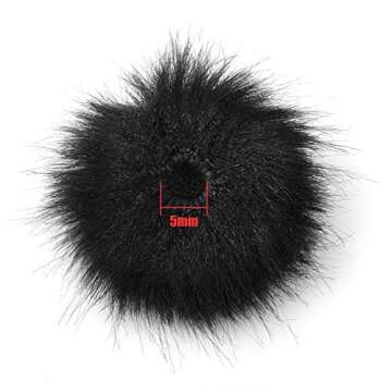 ChromLives Microphone Lapel Dead Cat Windscreen, Lapel Mic Windscreen Muff, Furry Windscreen Dead Ca...