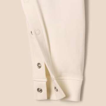 Amazon Essentials x Sofia Grainge Unisex Babies' Sleep and Play Bodysuit, Pack of 2, Ivory/Pink, 6-9 Months