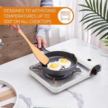 Bruntmor Pre Seasoned 6 pcs Pots And Pans Set - Double Dutch Oven Crockpot - Cooking Set - Cast Iron Skillets and Square Grill Pan with Lid - Outdoor Camping Cookware - Kitchen Accessories