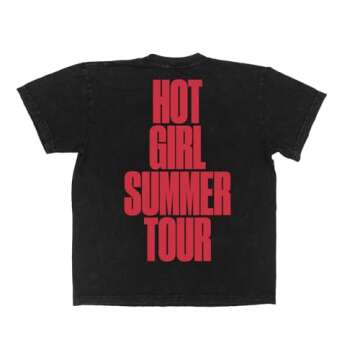 Megan Thee Stallion Unisex's Standard Merch Hot Girl Summer Tour T-Shirt Black