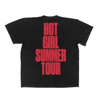 Megan Thee Stallion Unisex's Standard Merch Hot Girl Summer Tour T-Shirt Black