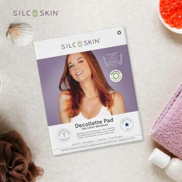 Silc Skin Decollette Pad - Medical-Grade Chest Wrinkle Pads, Smoothing Anti Wrinkle Chest Pads, Reus...