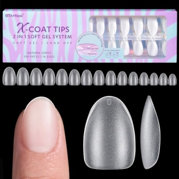 Extra Short Almond Gel Nail Tips - BTArtbox XCOATTIPS