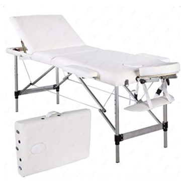 Simply-Me Massage Table Massage Bed Aluminum Alloy 3 Folding Portable Beauty Massage Table Height Ad...