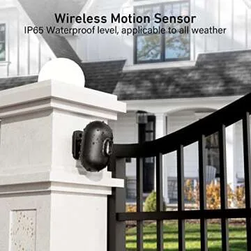 SECRUI Driveway Alarm, Wireless Oudoor Motion Sensor Alarm with 58 Chimes,Weatherproof Motion Detector, 20ft/40ft PIR Detection Range-Protect Outside Property,Black,1 Receiver 1 Detector