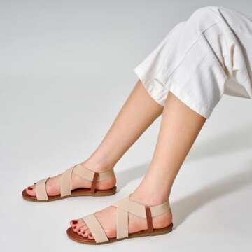 Trary White Sandals for Women - Chic Summer Footwear with Comfort