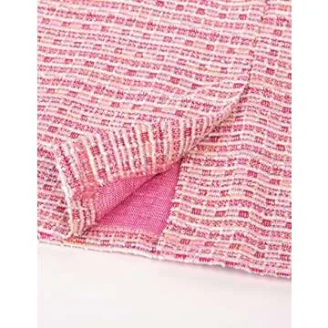 GRACE KARIN Women's Pink Dress Elegant Cap Sleeve Tweed HIPS-Wrapped Pencil Dress for Cocktail