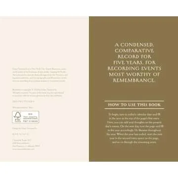 Gilded One Line a Day Memory Book for Daily Reflection