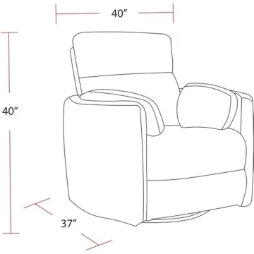 Parker Living Radius Mega Ivory Power Swivel Recliner