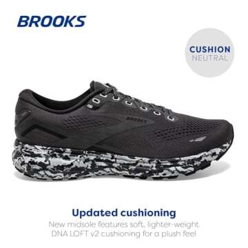 Brooks Women's Ghost 15 Neutral Running Shoe - Ebony/Black/Oyster - 6 Medium