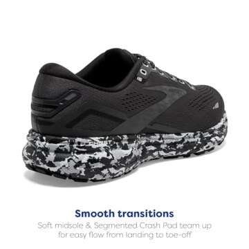 Brooks Women's Ghost 15 Neutral Running Shoe - Ebony/Black/Oyster - 6 Medium