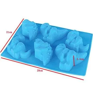 Large Dinosaurs Silicone Fondant Mold Set – Perfect for Baking