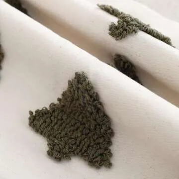 Tosleo Christmas Embroidered Pillow Covers 18 x 18 inch Set of 2 Dark Green Multiple Christmas Trees Throw Pillow Cover Christmas Party Decor Winter Holiday 3D Cushion Case