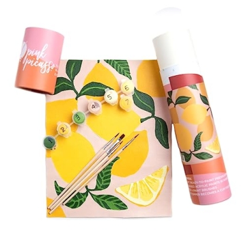 Pink Picasso Kits Mid Century Modern Paint by Number for Kids Ages 5-12 | DIY Beginners Kids Craft K...