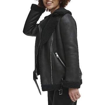 Levi's Women's Cozy Faux Shearling Moto Jacket