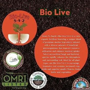Down to Earth Organic Bio-Live Fertilizer Mix 5-4-2 5 lb