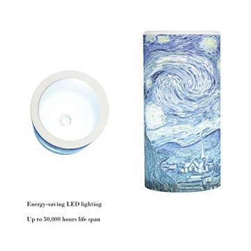 Van Gogh Starry Night Flameless LED Candle with Remote