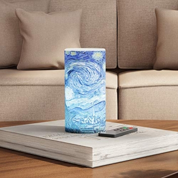 Van Gogh Starry Night Flameless LED Candle with Remote