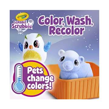 Crayola Scribble Scrubbie Pets Arctic Snow Explorer, Color & Wash Creative Toy, Gift for Kids, Age 3, 4, 5, 6