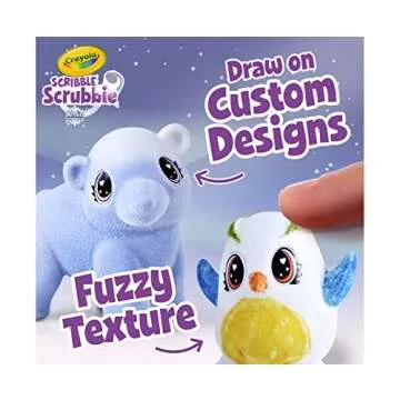Crayola Scribble Scrubbie Pets Arctic Snow Explorer, Color & Wash Creative Toy, Gift for Kids, Age 3, 4, 5, 6