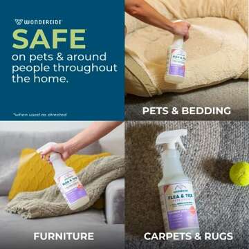 Wondercide - Flea, Tick and Mosquito Spray for Dogs, Cats, and Home - Flea and Tick Killer, Control, Prevention, Treatment - with Natural Essential Oils - 4 oz Rosemary & Cedarwood 2-Pack