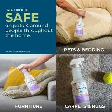 Wondercide - Flea, Tick and Mosquito Spray for Dogs, Cats, and Home - Flea and Tick Killer, Control, Prevention, Treatment - with Natural Essential Oils - 4 oz Rosemary & Cedarwood 2-Pack