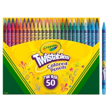 Crayola Twistables 50ct Colored Pencils - No Sharpening Needed