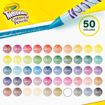 Crayola Twistables 50ct Colored Pencils - No Sharpening Needed