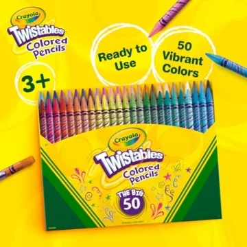 Crayola Twistables 50ct Colored Pencils - No Sharpening Needed