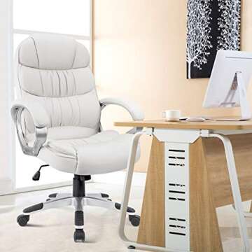 Homall High Back Office Chair PU Leather Adjustable Height