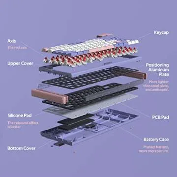 DUSTSILVER Wireless Mechanical Keyboard with RGB Backlighting