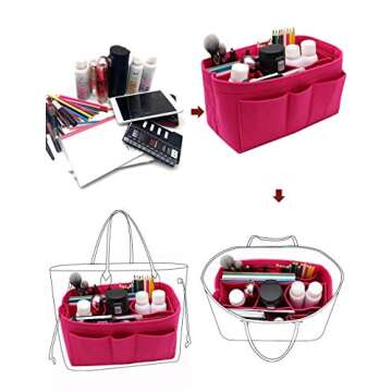 LEXSION Felt Insert Bag Organizer Bag In Bag For Handbag Purse Organizer Fits Speedy Neverful