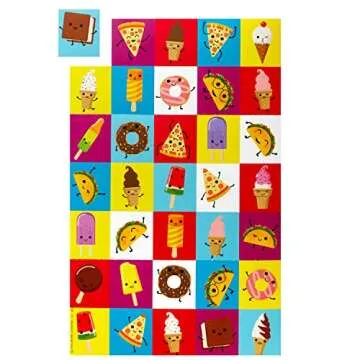 Hallmark Valentines Day Cards and Mailbox for Kids School Classroom Exchange, Punny Foods (1 Box, 32 Valentine Cards, 35 Stickers, 1 Teacher Card)