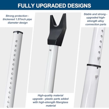 Rerishom Heavy Duty Door Security Bar, 2 Pack