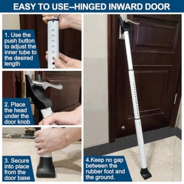 Rerishom Heavy Duty Door Security Bar, 2 Pack